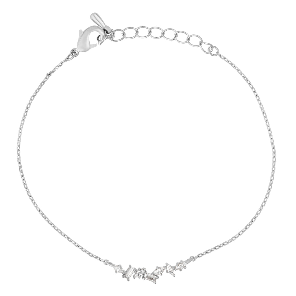 Elegant Cluster Bracelet-Silver
